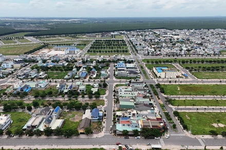 Một góc khu tái định cư Lộc An-Bình Sơn.