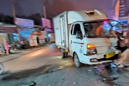 Hiện trường vụ tai nạn.