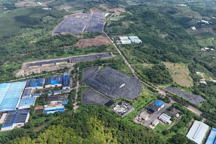 Toàn cảnh khu xử lý chất thải Quang Trung, nơi đang tiếp nhận, xử lý rác sinh hoạt lớn nhất tỉnh Đồng Nai.