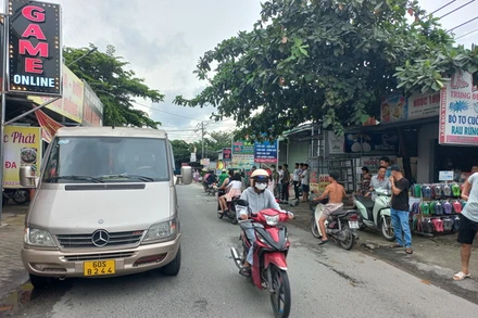 Hiện trường nơi xảy ra vụ tai nạn.