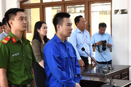 Bị cáo Danh Sơn tại phiên tòa.