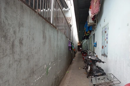 Khu vực phòng trọ nơi xảy ra sự việc.