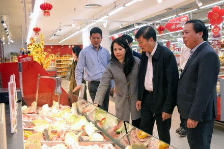 Các gian hàng tại BigC Vinh tràn ngập hàng hóa với chất lượng bảo đảm và giá cả ổn định. (Ảnh: Thu Huyền)