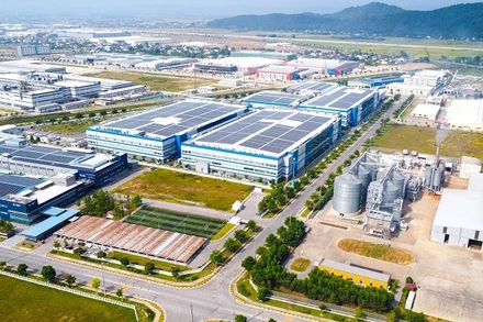 Một góc Khu công nghiệp VSIP Nghệ An 1. Ảnh: Thành Cường