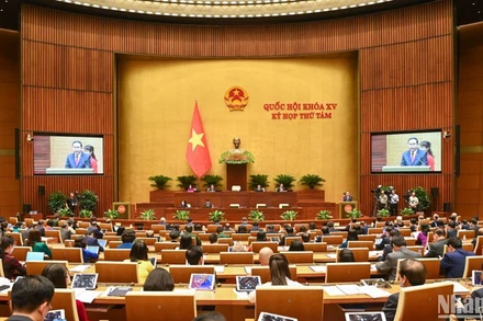 Quang cảnh phiên khai mạc Kỳ họp thứ 8, Quốc hội khóa XV. (Ảnh: DUY LINH)