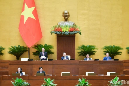 Phó Chủ tịch Quốc hội Nguyễn Đức Hải điều hành phiên họp.