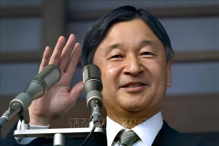 Nhật hoàng Naruhito phát biểu trước người dân trong Thông điệp mừng năm mới 2020 tại Hoàng Cung ở Tokyo. Ảnh tư liệu: AFP/TTXVN