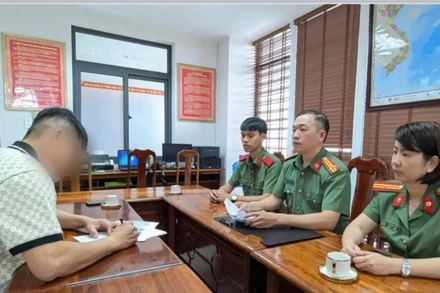 Phòng An ninh Chính trị nội bộ Công an tỉnh Quảng Nam làm việc với ông T.T.N.