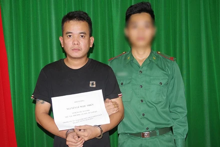 Bộ đội Biên phòng Quảng Nam bắt giữ đối tượng Nguyễn Lê Ngọc Thiên.
