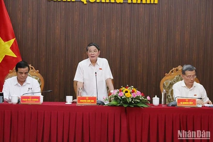 Phó Chủ tịch Quốc hội Nguyễn Đức Hải phát biểu tại buổi làm việc.