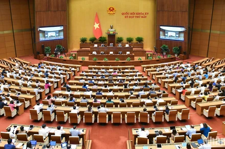 Quốc hội thảo luận tại hội trường về dự án Luật sửa đổi, bổ sung một số điều của 5 đạo luật về tư pháp.