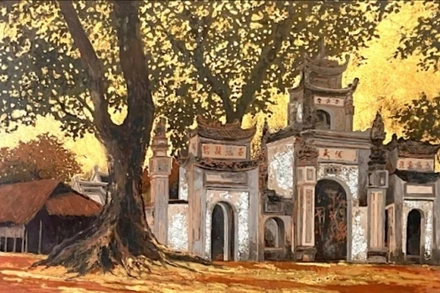 Tác phẩm Chiều vàng của họa sĩ Nguyễn Hữu Đức. 