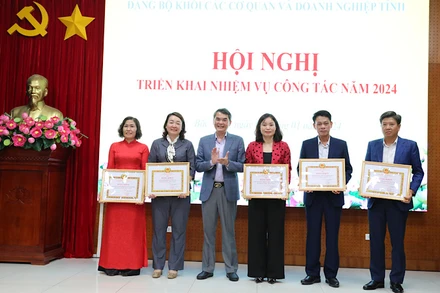 Các tổ chức cơ sở Đảng thuộc Đảng bộ Khối các Cơ quan và Doanh nghiệp có thành tích công tác xuất sắc 5 năm liên tục vinh dự nhận Bằng khen của Tỉnh ủy. 