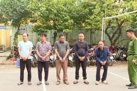 Các đối tượng bị bắt trong vụ án.