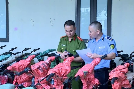 Tổ công tác Đội 3 - phòng Cảnh sát Kinh tế Công an tỉnh Hưng Yên kiểm tra kho hàng của anh Lưu Hải Bắc, xã Minh Châu, huyện Yên Mỹ, tỉnh Hưng Yên phát hiện trong kho có 230 chiếc xe đạp điện không rõ nguồn gốc, xuất xứ.