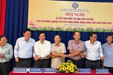 Các tỉnh, thành phố vùng đồng bằng sông Cửu Long ký kết giao ước thi đua.