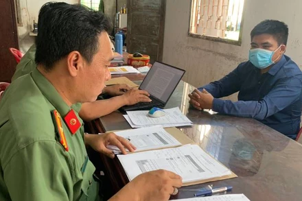 Đối tượng Lợi bị cơ quan công an triệu tập làm việc vì lập nhóm Zalo thông báo chốt khiểm soát giao thông.