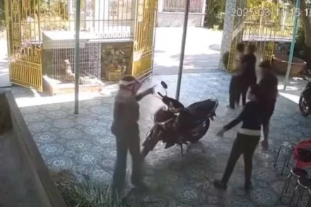 Hiện trường xảy ra vụ án. (Ảnh: cắt từ clip)