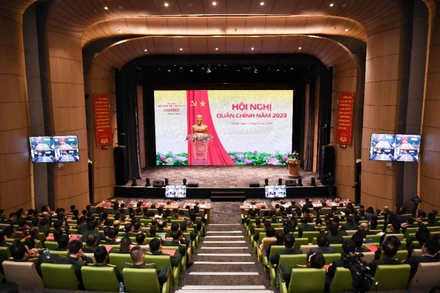 Toàn cảnh Hội nghị Quân chính của Tập đoàn Viettel.