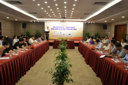 Diễn đàn “Báo chí - Doanh nghiệp đồng hành vì sự phát triển bền vững”.