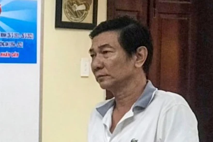 Đối tượng Nguyễn Minh Hoàng tại cơ quan Công an.