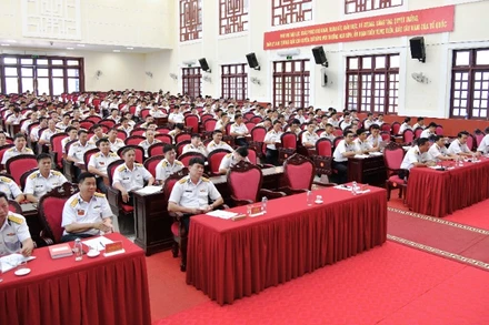 Các đại biểu tham dự hội nghị quán triệt nhiệm vụ đột phá toàn Quân chủng Hải quân năm 2025.
