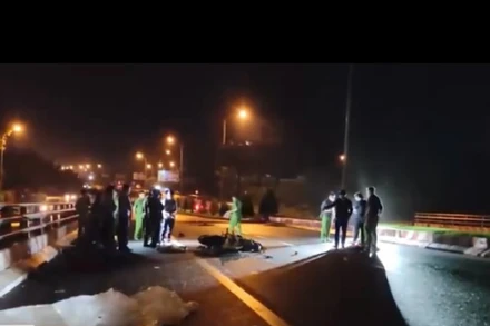 Hiện trường vụ tai nạn.