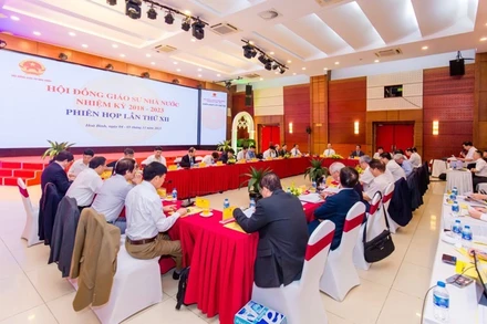 Hội đồng Giáo sư Nhà nước họp phiên họp lần thứ XII nhiệm kỳ 2018-2023. (Nguồn: Hội đồng Giáo sư Nhà nước)