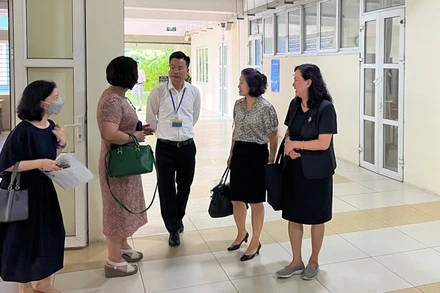 Các điểm thi tại quận Ba Đình đã bố trí sẵn sàng điều kiện cơ sở vật chất.