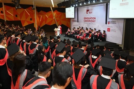 Buổi lễ tốt nghiệp của sinh viên Trường đại học Anh Quốc Việt Nam. 