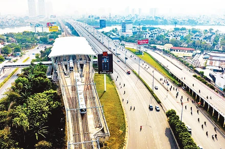 Tuyến Metro số 1. (Ảnh Thành Ðạt) 