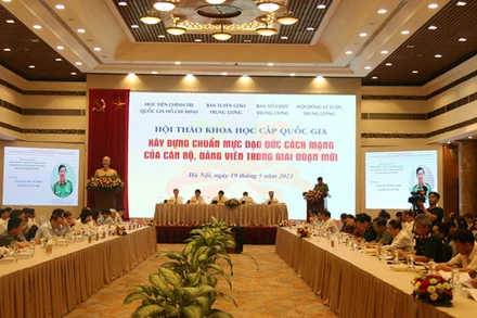 Hội thảo khoa học "Xây dựng chuẩn mực đạo đức cách mạng của cán bộ, đảng viên trong giai đoạn mới". 