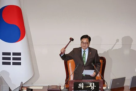 Chủ tịch Quốc hội Hàn Quốc tuyên bố về việc luận tội Tổng thống Yoon Suk Yeol. 