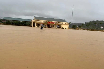 Mưa lũ gây ngập nặng tại huyện Lương Sơn, Hòa Bình hồi tháng 9 năm 2022.