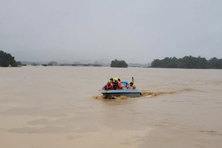 Mưa lũ đã gây thiệt hại lớn về người và tài sản tại huyện Lương Sơn, tỉnh Hòa Bình vào tháng 9/2022.