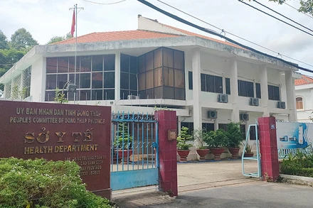 Sở Y tế tỉnh Đồng Tháp, nơi bị can Huỳnh Văn Thêm từng làm việc. (Ảnh: HỮU NGHĨA)
