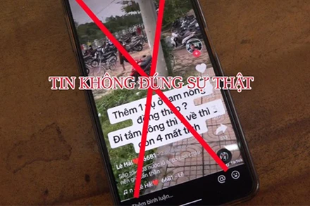 Thông tin sai sự thật do Lê Thanh Hải đăng tải.