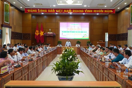 Quang cảnh hội nghị tuyên dương. Ảnh: HỮU NGHĨA