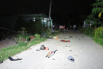 Một vụ tai nạn giao thông trên địa bàn ấp Bình Hòa, xã Bình Thạnh Trung, huyện Lấp Vò, tỉnh Đồng Tháp vào tháng 3/2024 làm 2 người chết.