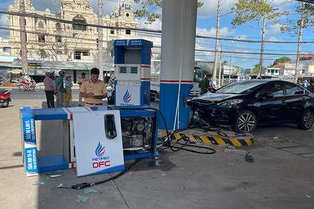 Hiện trường vụ tai nạn.