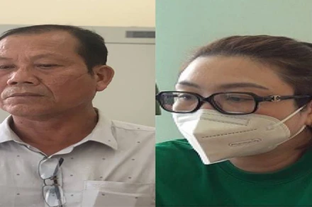 Đối tượng Phạm Văn Cảm và Đỗ Thị Thu Hiền. (Ảnh: Công an cung cấp)