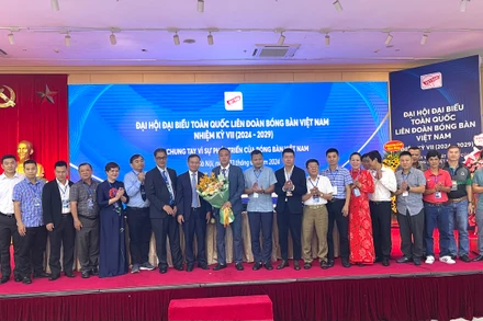 Các thành viên Ban chấp hành Liên đoàn bóng bàn Việt Nam khóa VII (nhiệm kỳ 2024-2029).