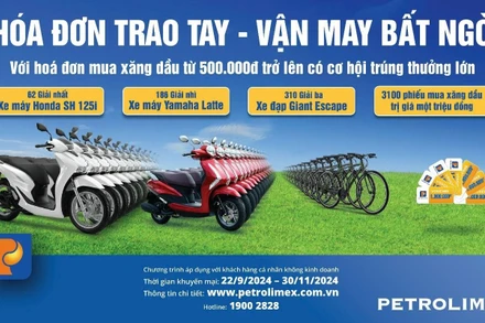 Petrolimex tri ân khách hàng với chương trình “Hóa đơn trao tay - Vận may bất ngờ”