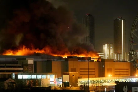 [Ảnh] Vụ tấn công khủng bố khiến hơn 60 người thiệt mạng tại Nga