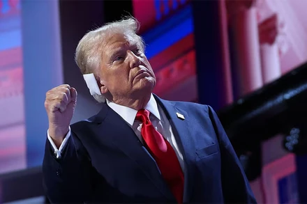 Ông Donald Trump trong ngày làm việc cuối của Đại hội toàn quốc đảng Cộng hòa, ngày 18/7/2024. (Ảnh: Reuters)