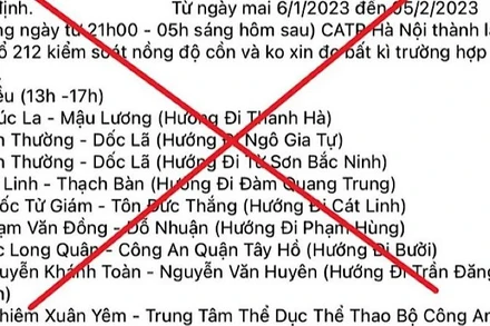 Thông tin sai sự thật.