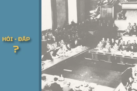 Quang cảnh một phiên họp trong Hội nghị Geneva năm 1954. (Ảnh: Tư liệu TTXVN)