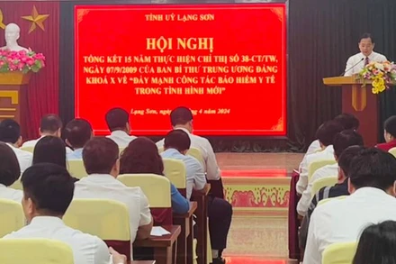 Tỉnh ủy Lạng Sơn tổ chức hội nghị tổng kết 15 năm thực hiện Chỉ thị số 38 của Ban Bí thư-CT/TW về công tác Bảo hiểm y tế.