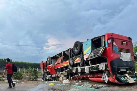 Hiện trường vụ tai nạn.