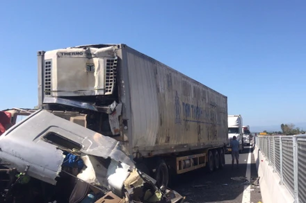 Hiện trường vụ tai nạn.